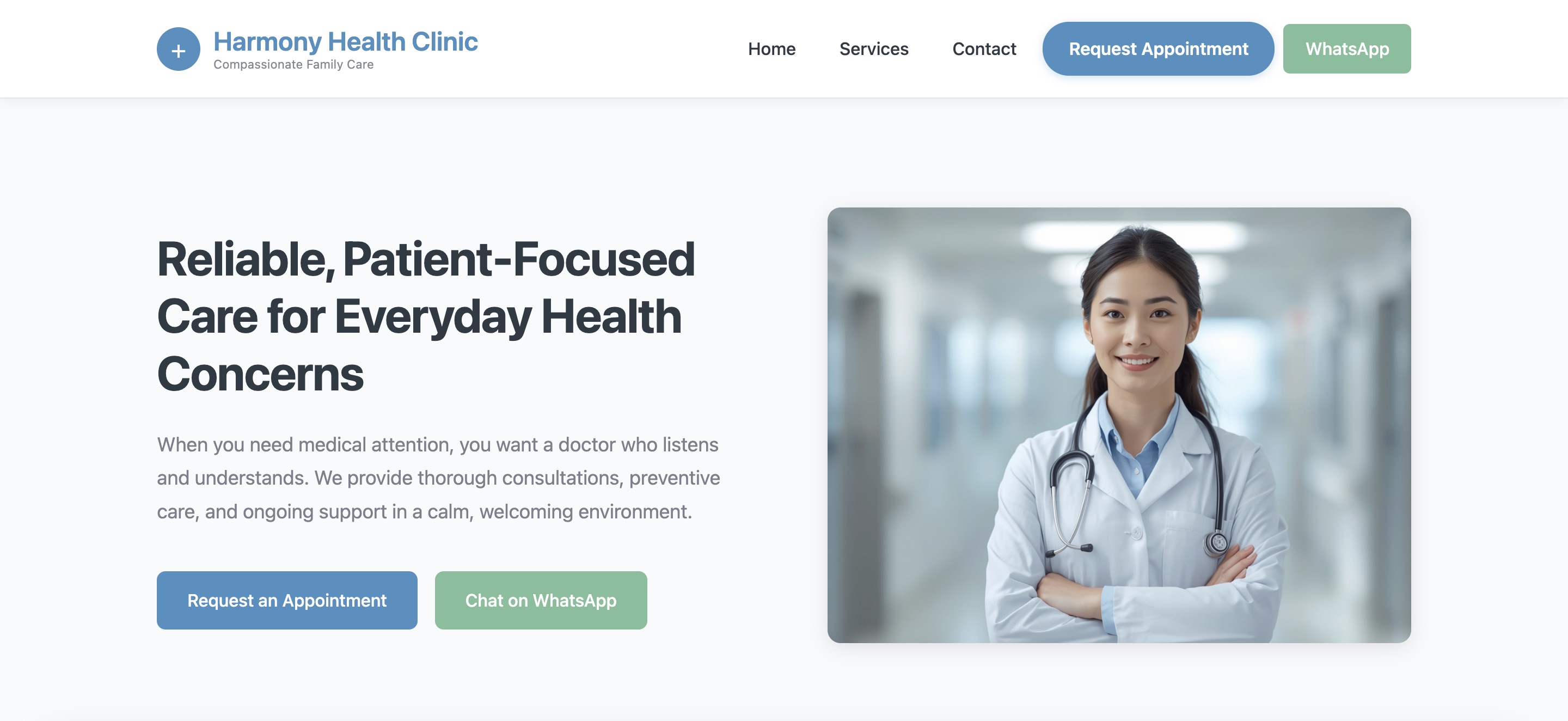 Clinic Basic desktop demo preview